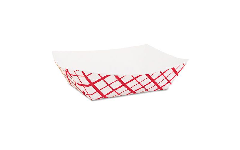 SCT Paper Food Baskets 1lb Red/White 1000/Carton 0413