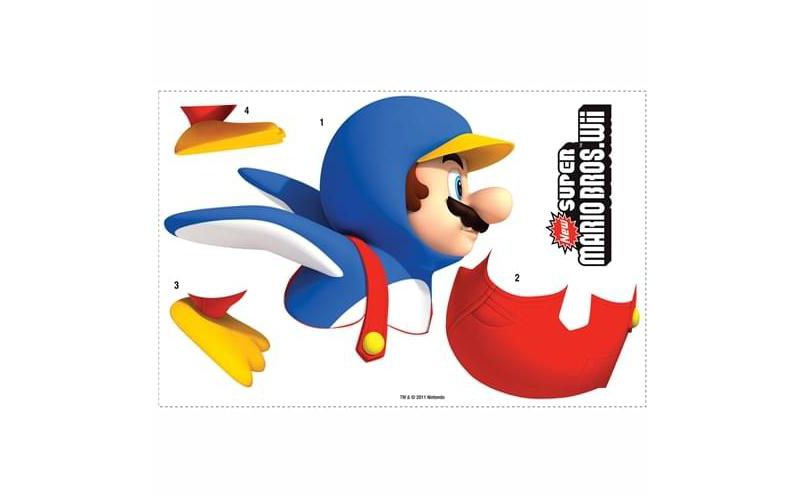 Global Holdings, Inc. Super Mario Bros Giant Peel And Stick Wall Decal: Penguin Mario