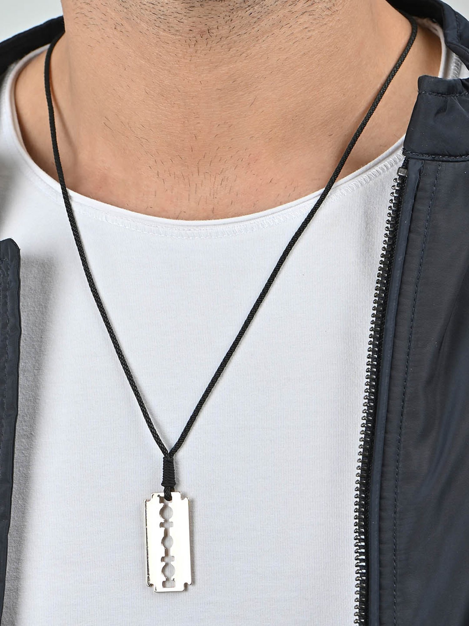 The Bro Code Silver Blade Pendant Neckalce Chain for Men