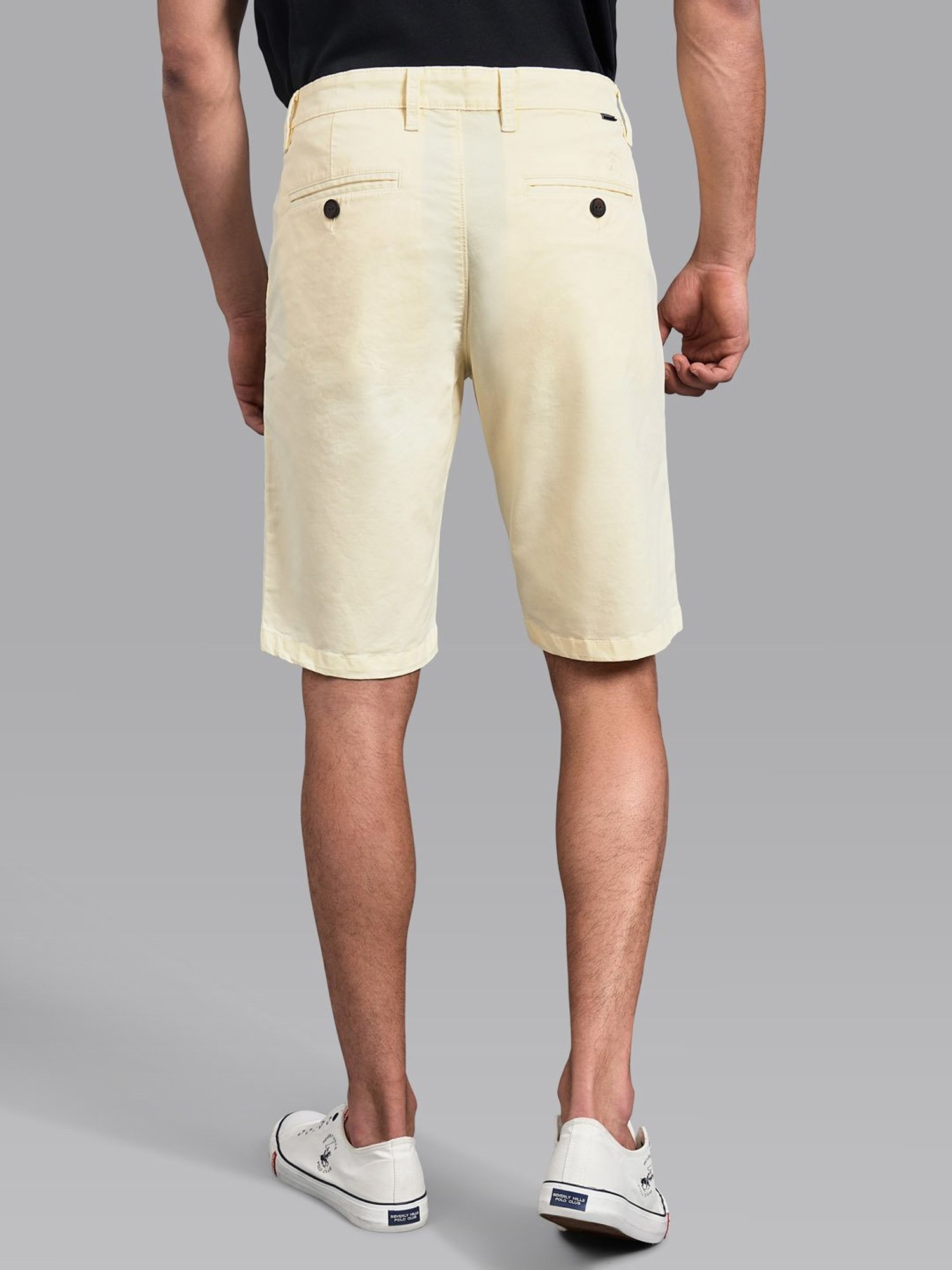 Beverly Hills Polo Club Yellow Slim Fit Chino Shorts