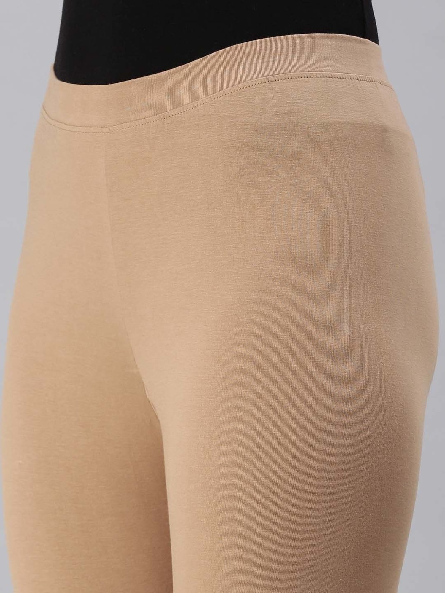 Kryptic Black & Beige Cotton Capris - Pack Of 2