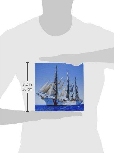 3dRose Print of Coast Guard Boat - Mouse Pad, 8 by 8 inches (mp_205037_1)