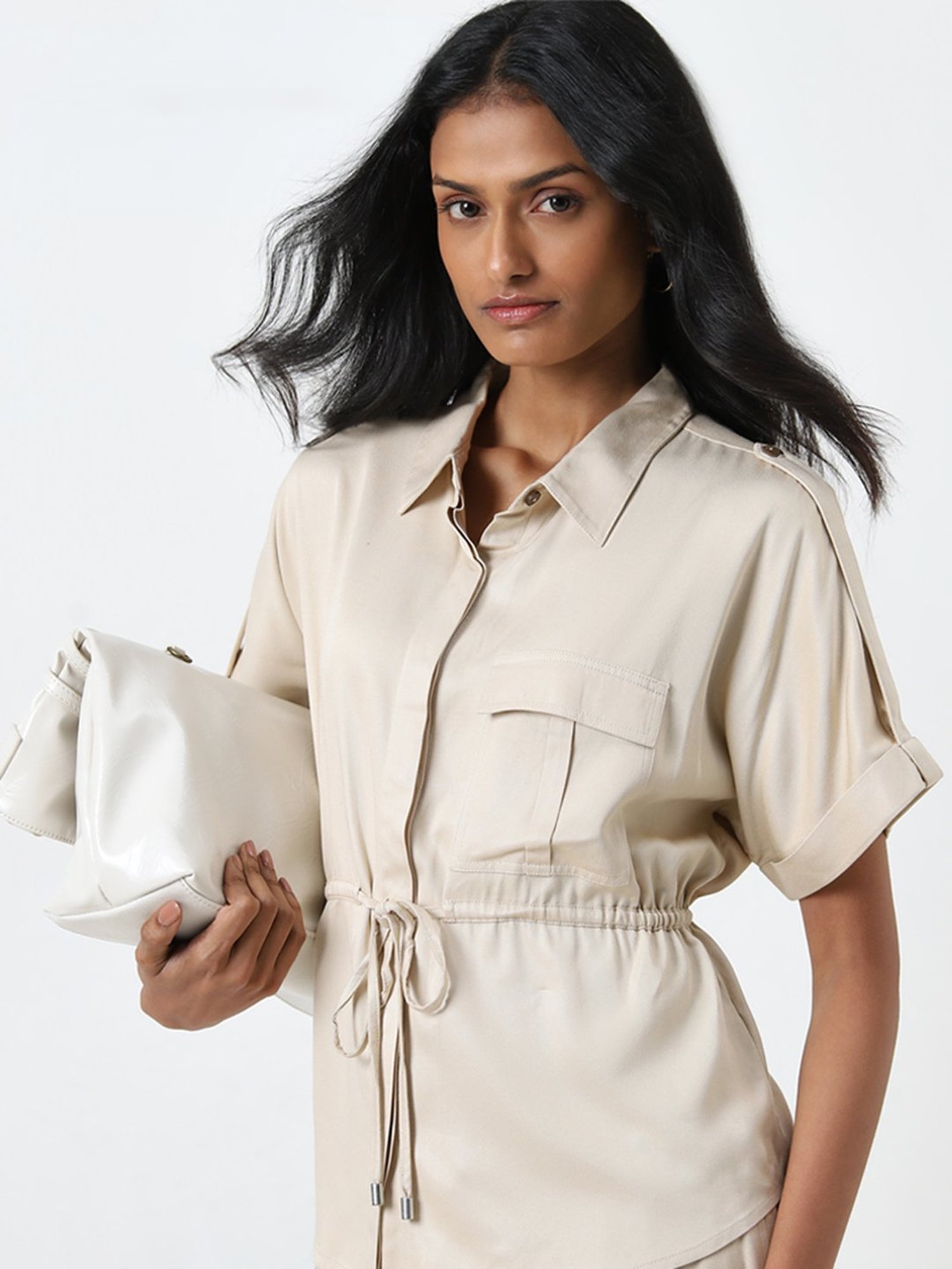 LOV by WestsideBeige Knot-Detailed Top