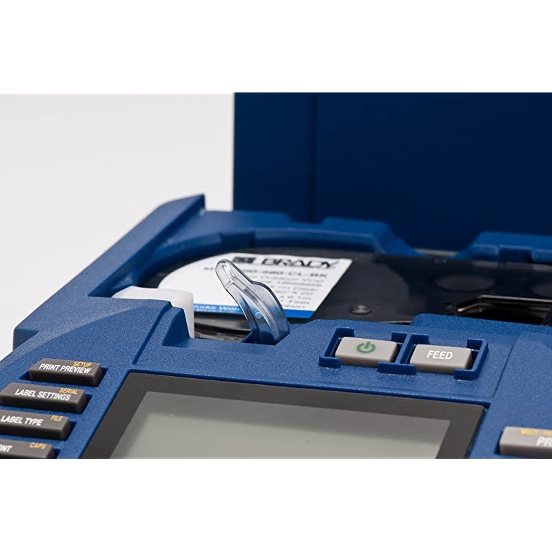 SelfLaminating Vinyl Label Tape M91427 Black on White Semi Clear Tape Compatible with BMP41 BMP51 BMP53 Label Printers 15 Height 5 Width