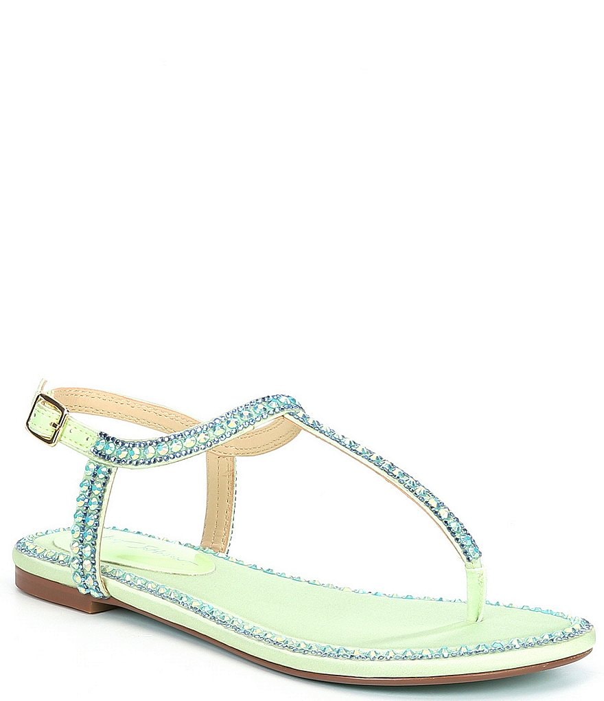 Blue by Betsey Johnson Diane Rhinestone Thong Sandals