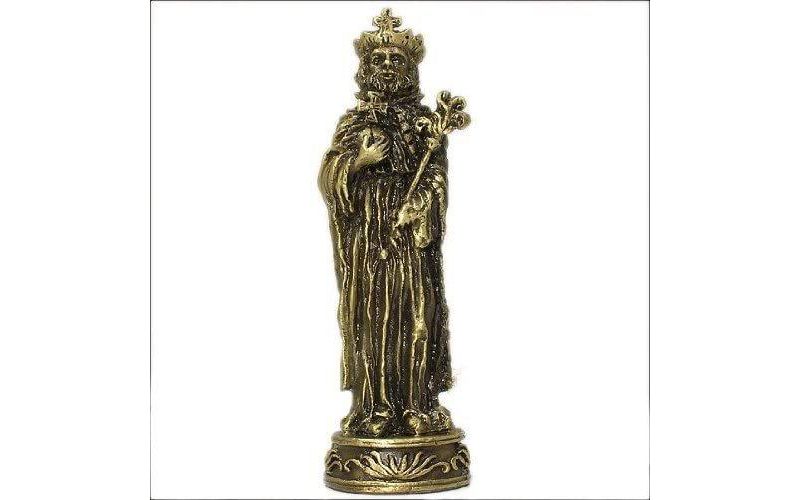 WE Games Medieval Chessmen - Pewter - King measures 3.5 in.