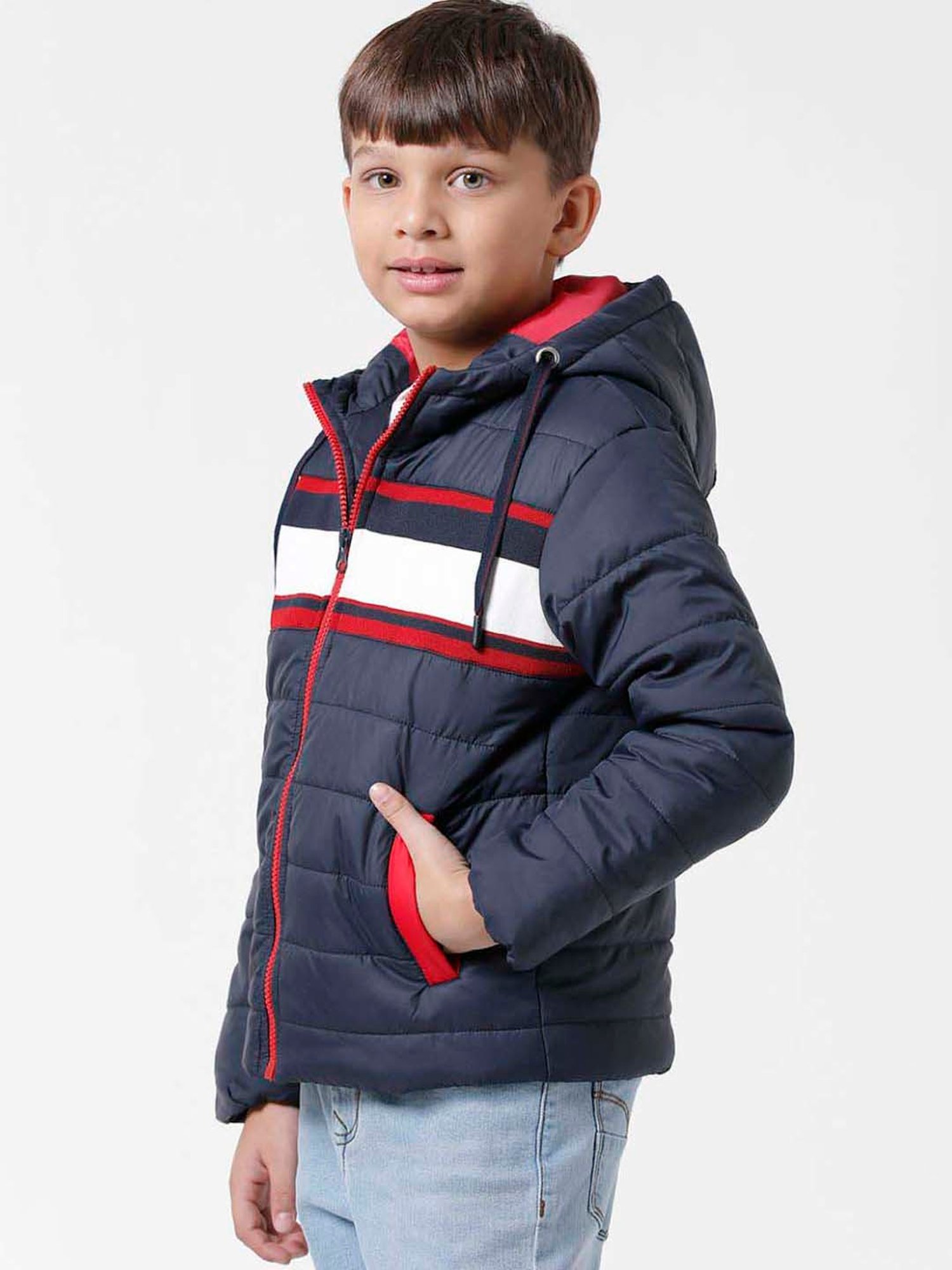 Kate & Oscar Kids White Regular Fit Full Sleeves Jacket