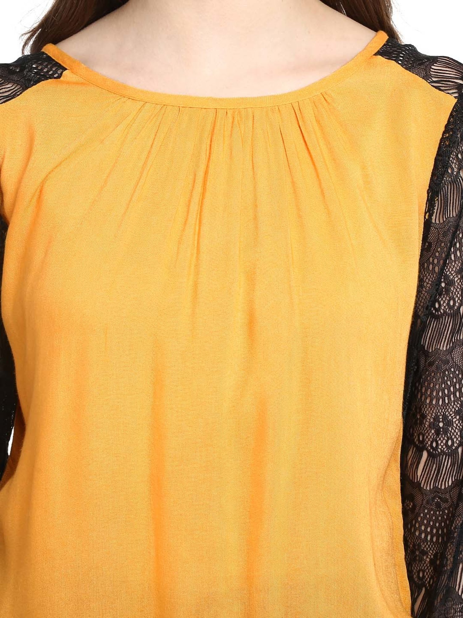 StyleStone Mustard High Low Top