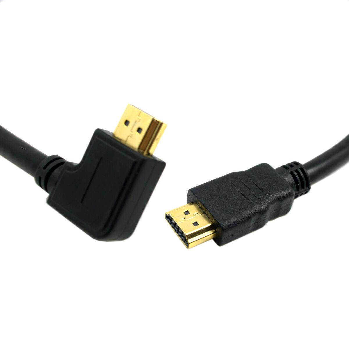 Right Angled 90 Degree HDMI Male to Male Cable 1.4 & 3D 0.5m