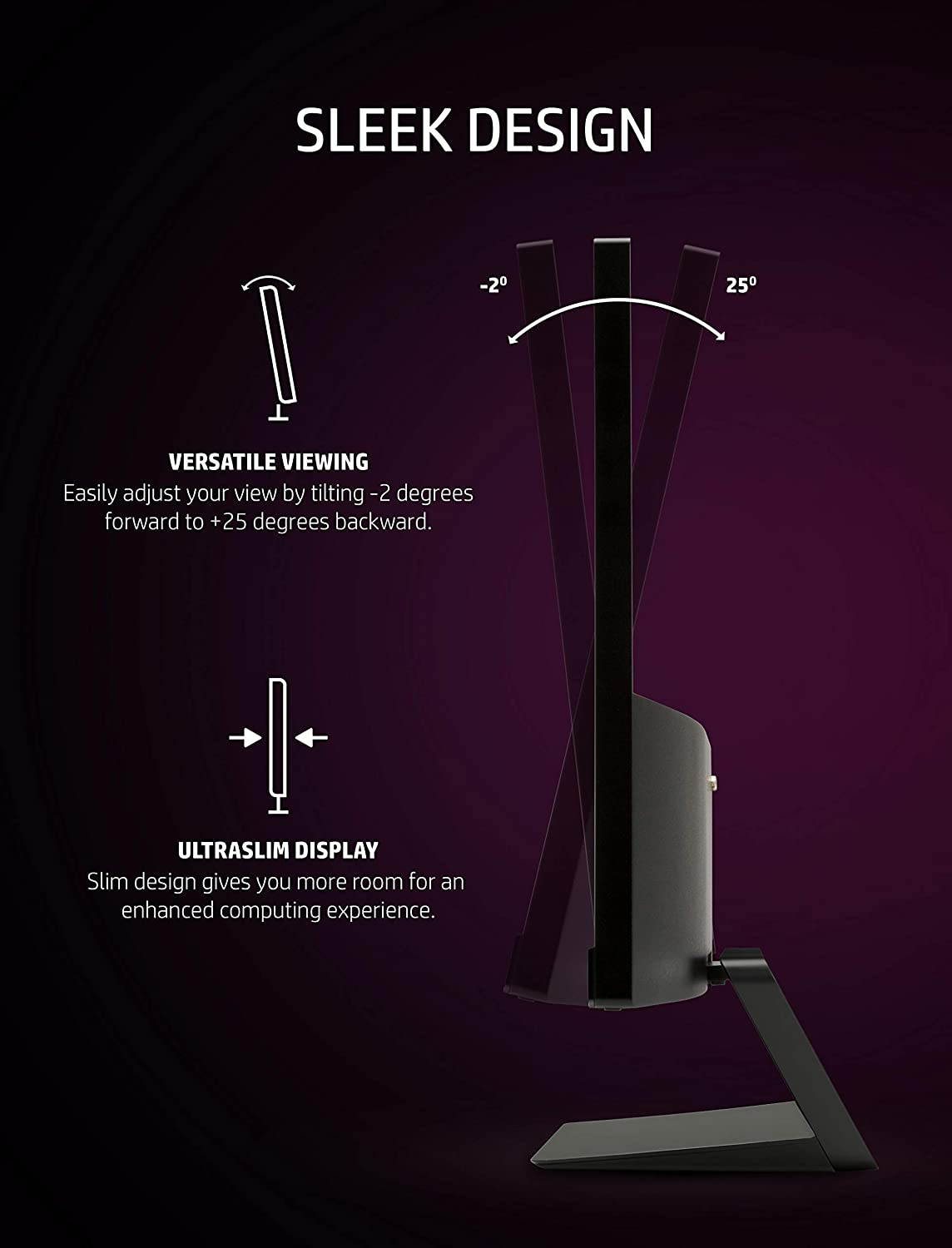 Pavilion 22cwa 21.5-Inch Full HD 1080p IPS LED Monitor, Tilt, VGA and HDMI (T4Q59AA) - Black