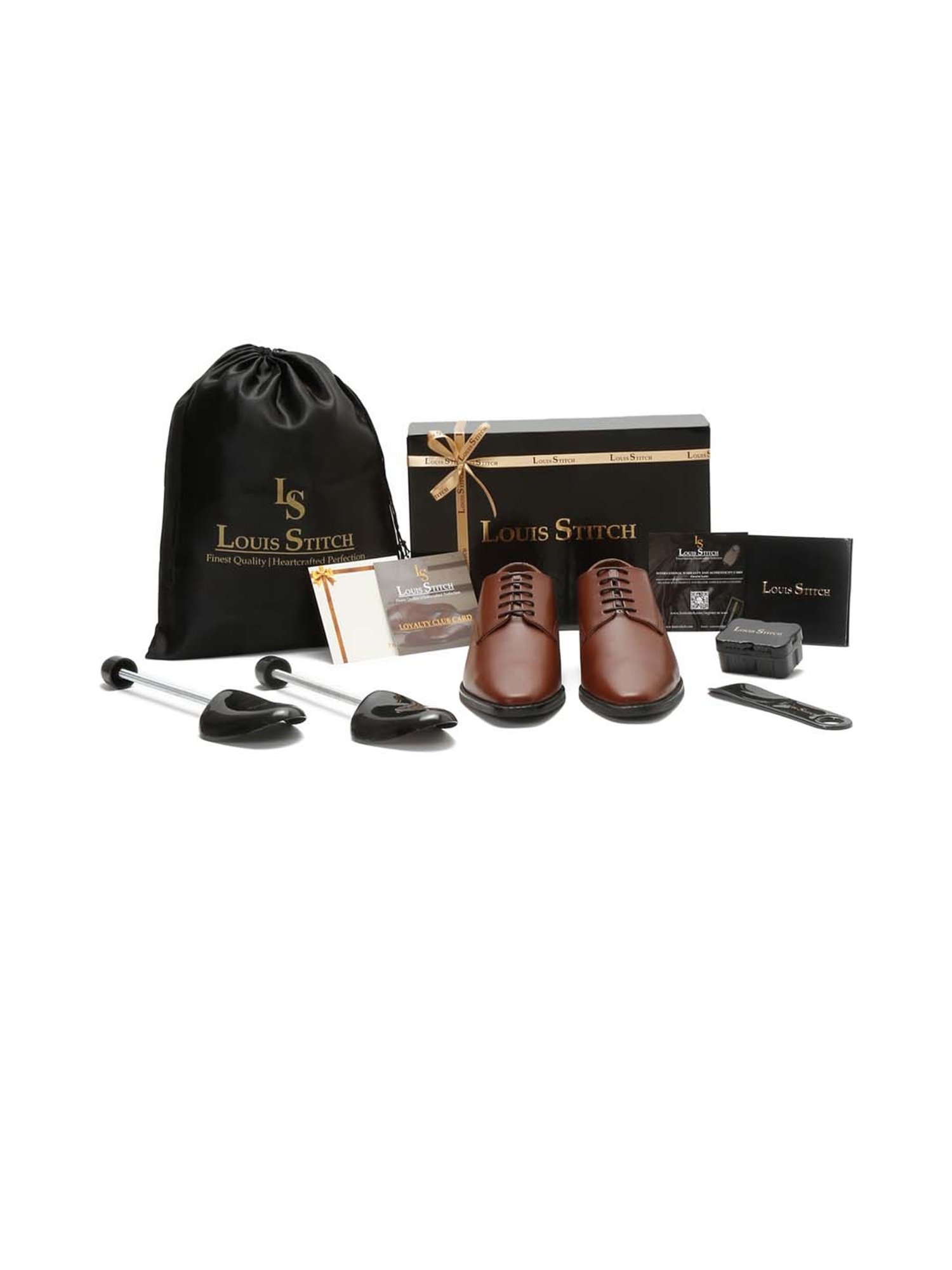 Louis Stitch Men's Tan Derby Shoes