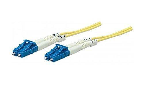 Intellinet Network Solutions Fiber Optic Patch Cable, LC/LC, OS2, 9/125, Single-Mode, Duplex, Yellow, 3 ft (1 m)