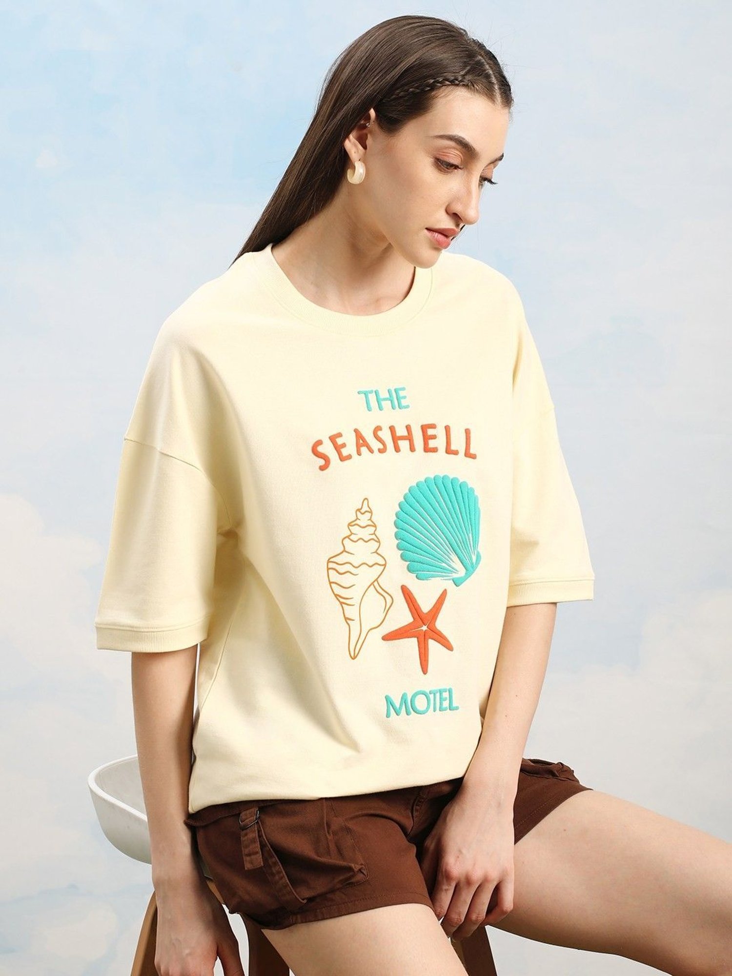 Dillinger Off White Loose Fit Printed Unisex T-Shirt