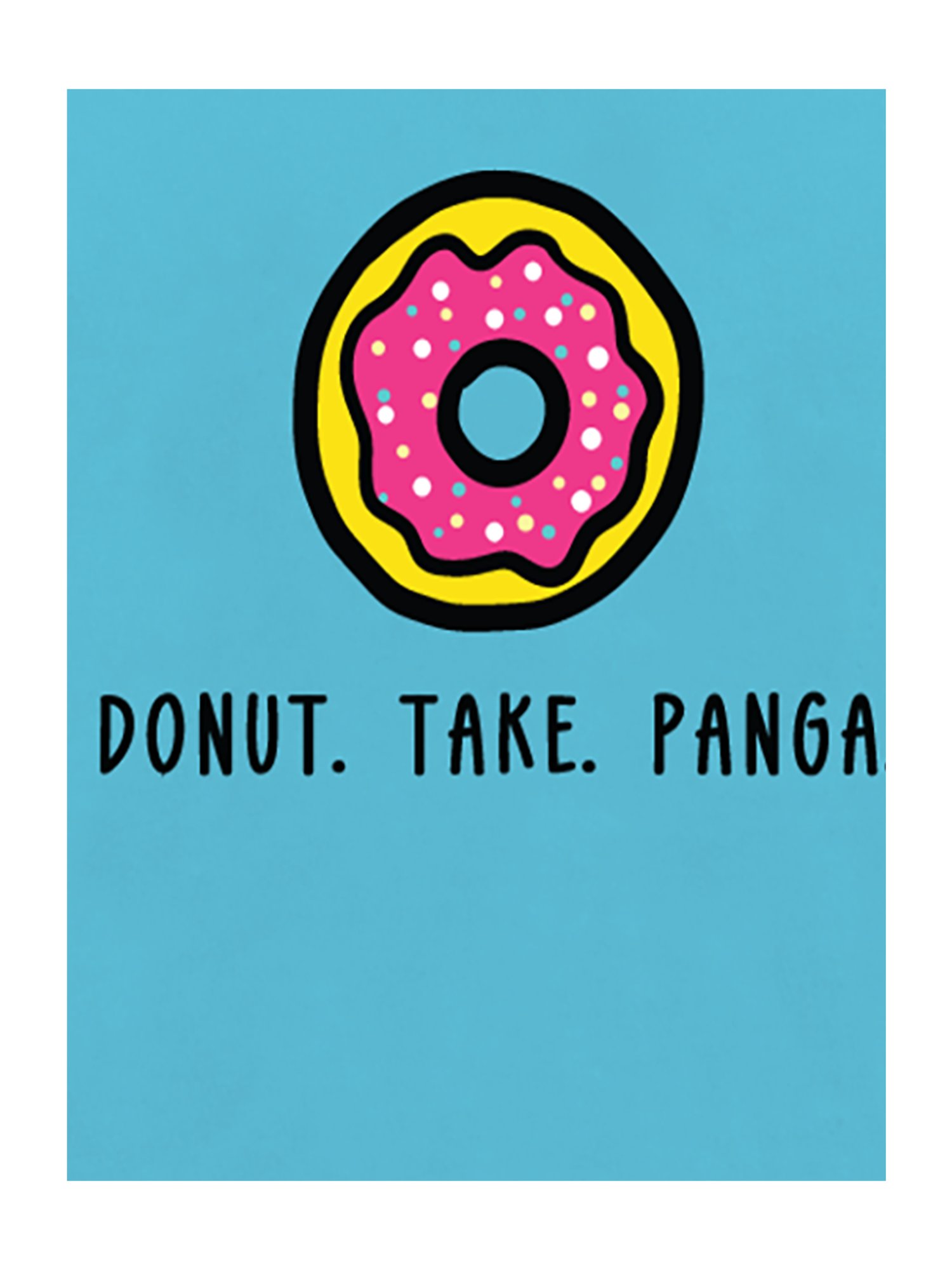 Zeezeezoo Kids Light Blue Donut Take Panga Printed T-shirt