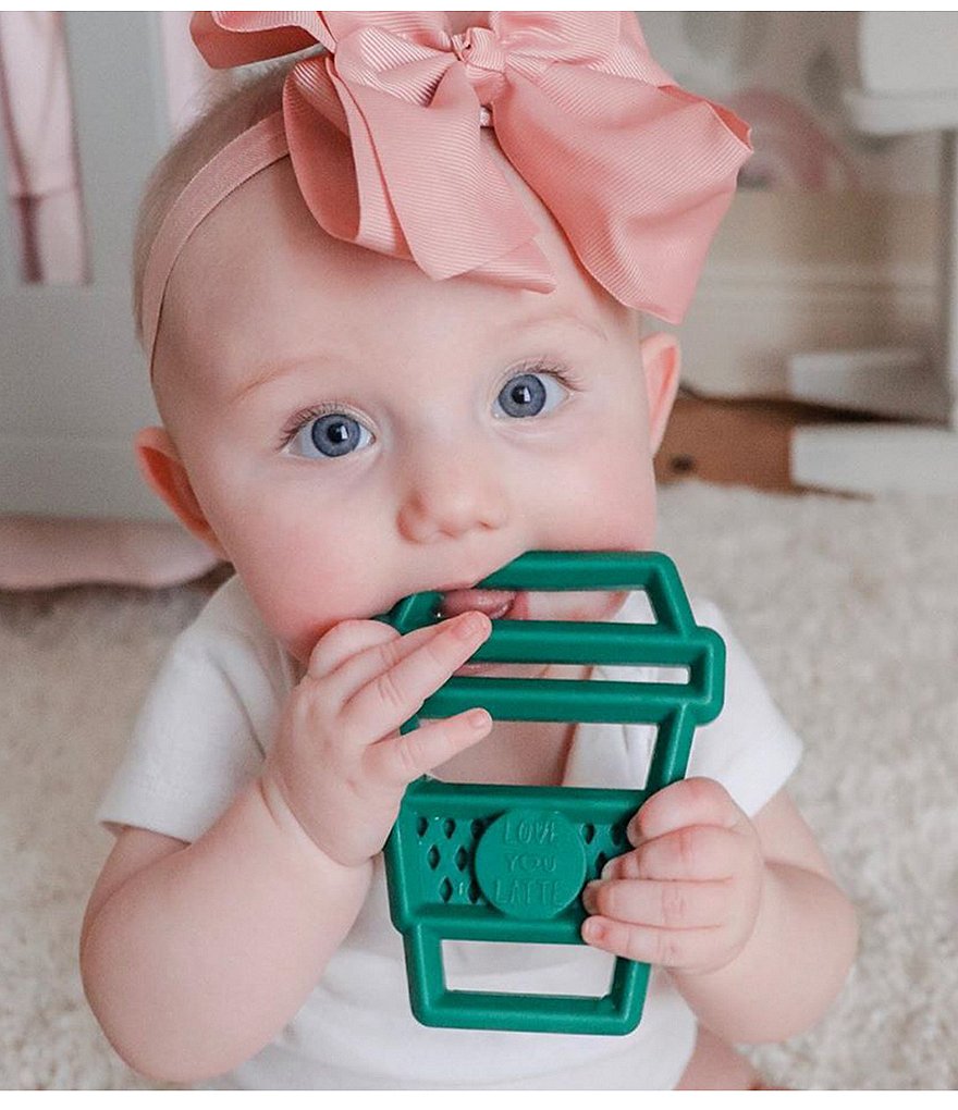 Itzy Ritzy Chew Crew Silicone Baby Teether - Latte