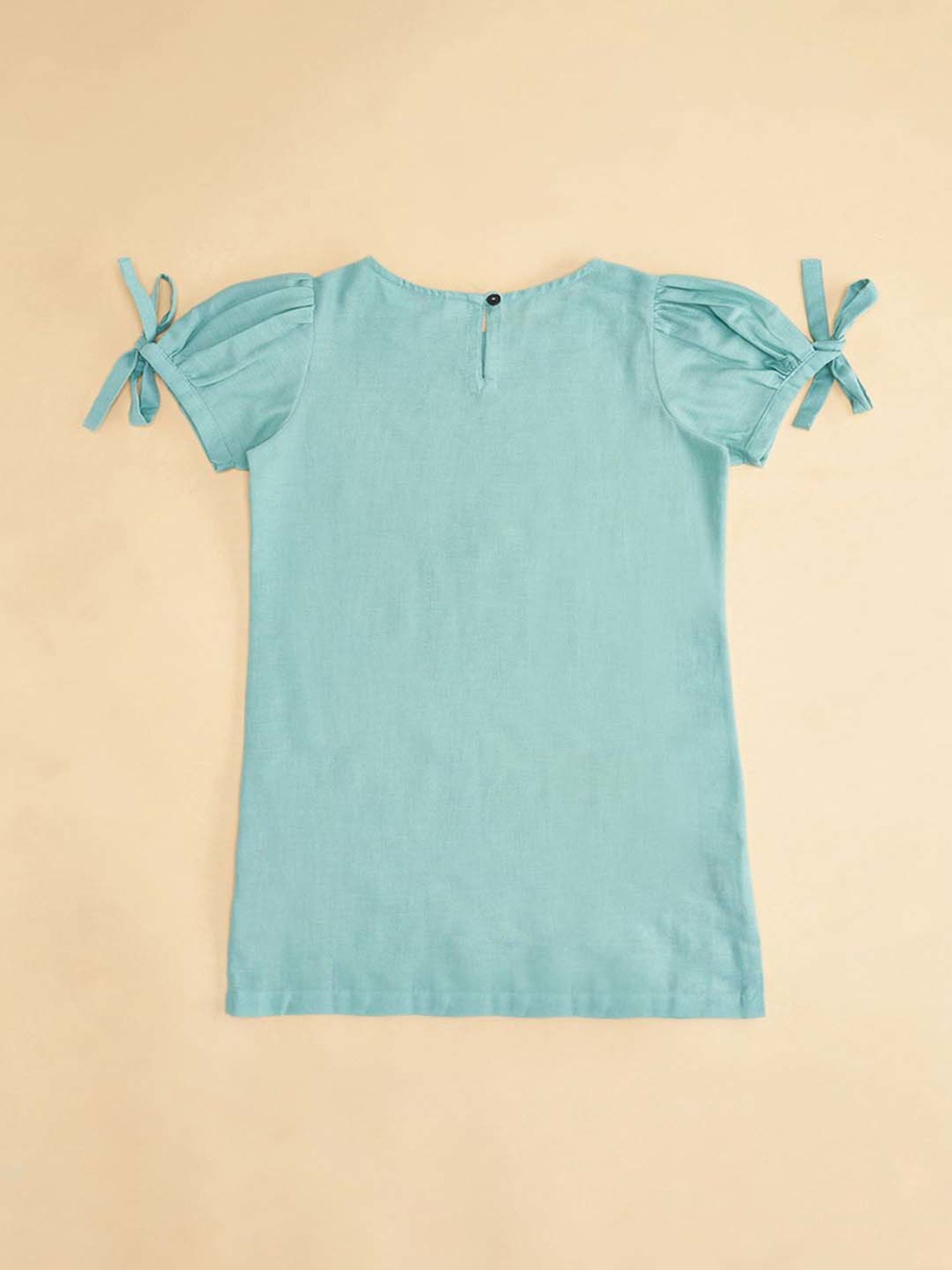 Akkriti by Pantaloons Kids Sage Green Cotton Floral Print Dress