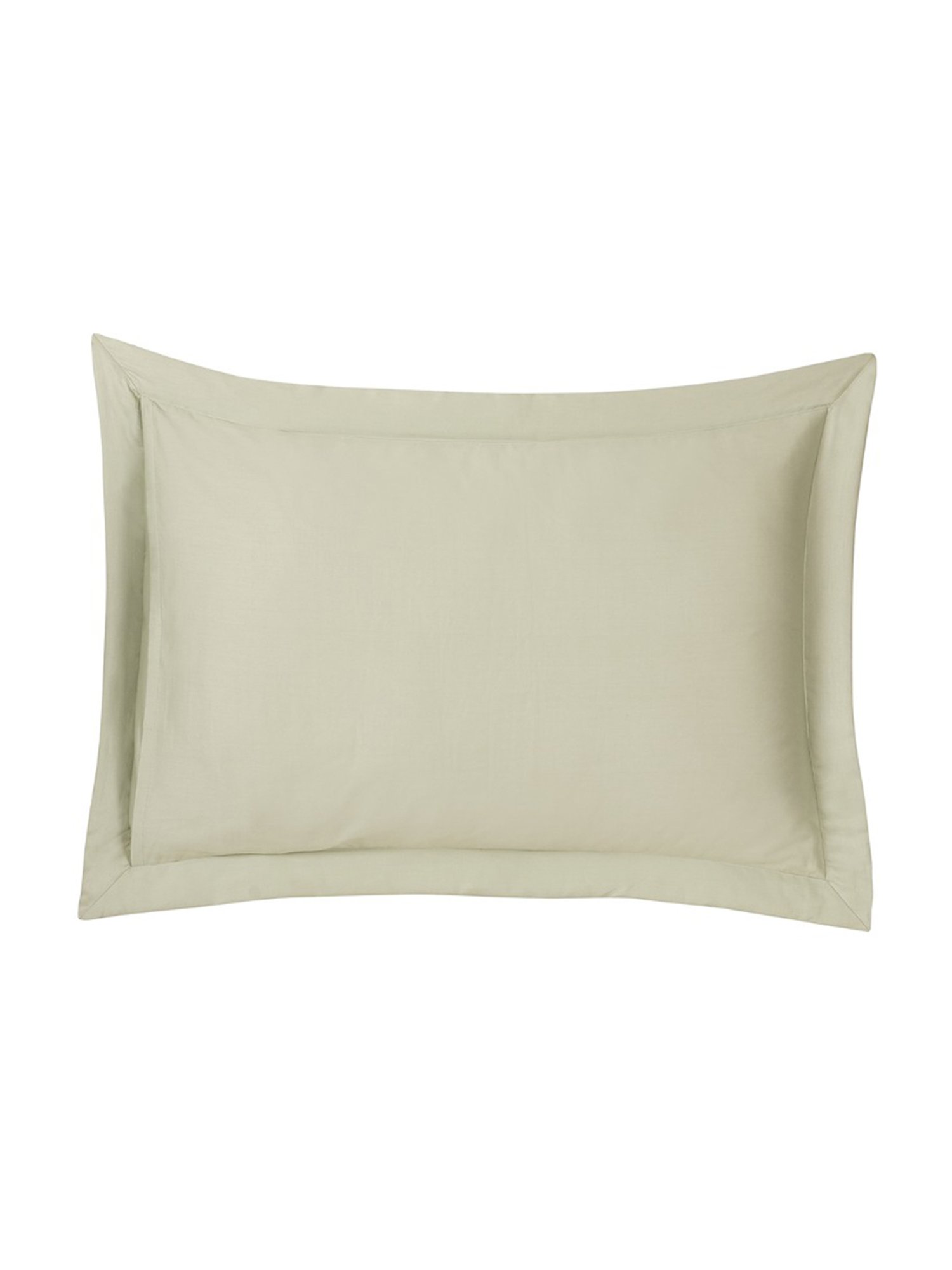 Maspar Tranquil Essence Napery Classic Quilted Green Cotton Standard Size Pillow Sham - Set of 2