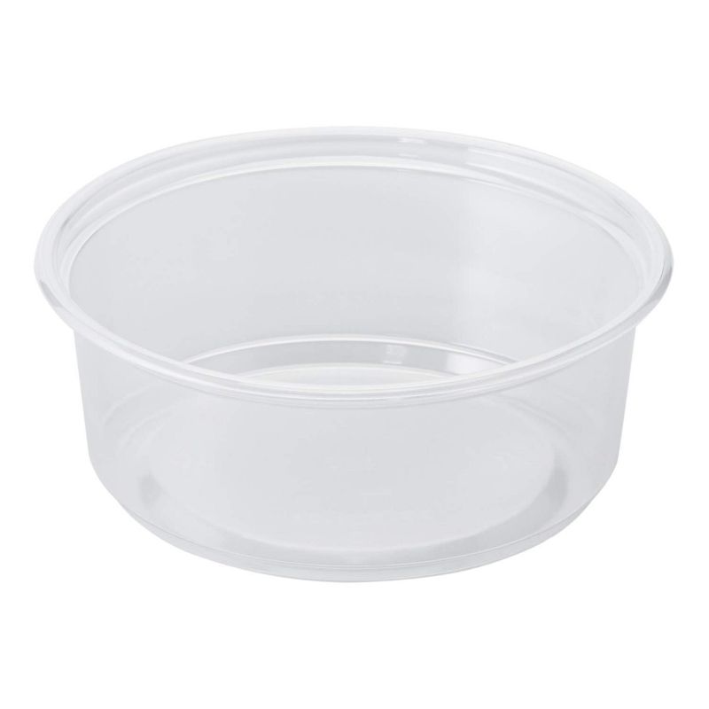 Lollicup Karat 8 Ounce Recyclable Polypropylene Microwave, Dishwasher, and Freezer Safe Round Deli Containers for Hot or Cold Foods (Pack of 1000)