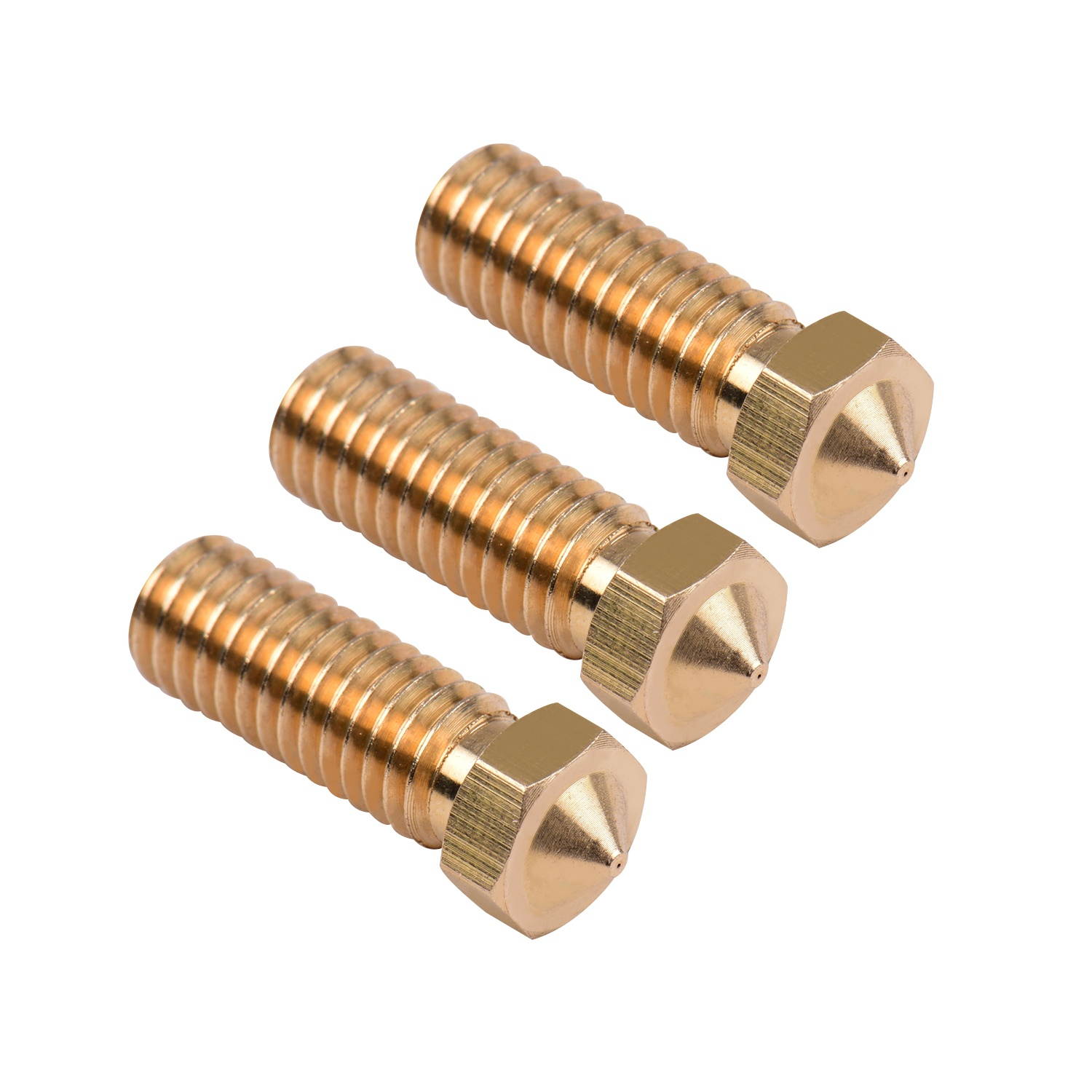 Aibecy 3pcs 3D Printer Extruder Brass Volcano Nozzle M6 Thread Printer Head 0.2mm Output for Sidewinder X1 TEVO Little Monster 1.75mm Filament