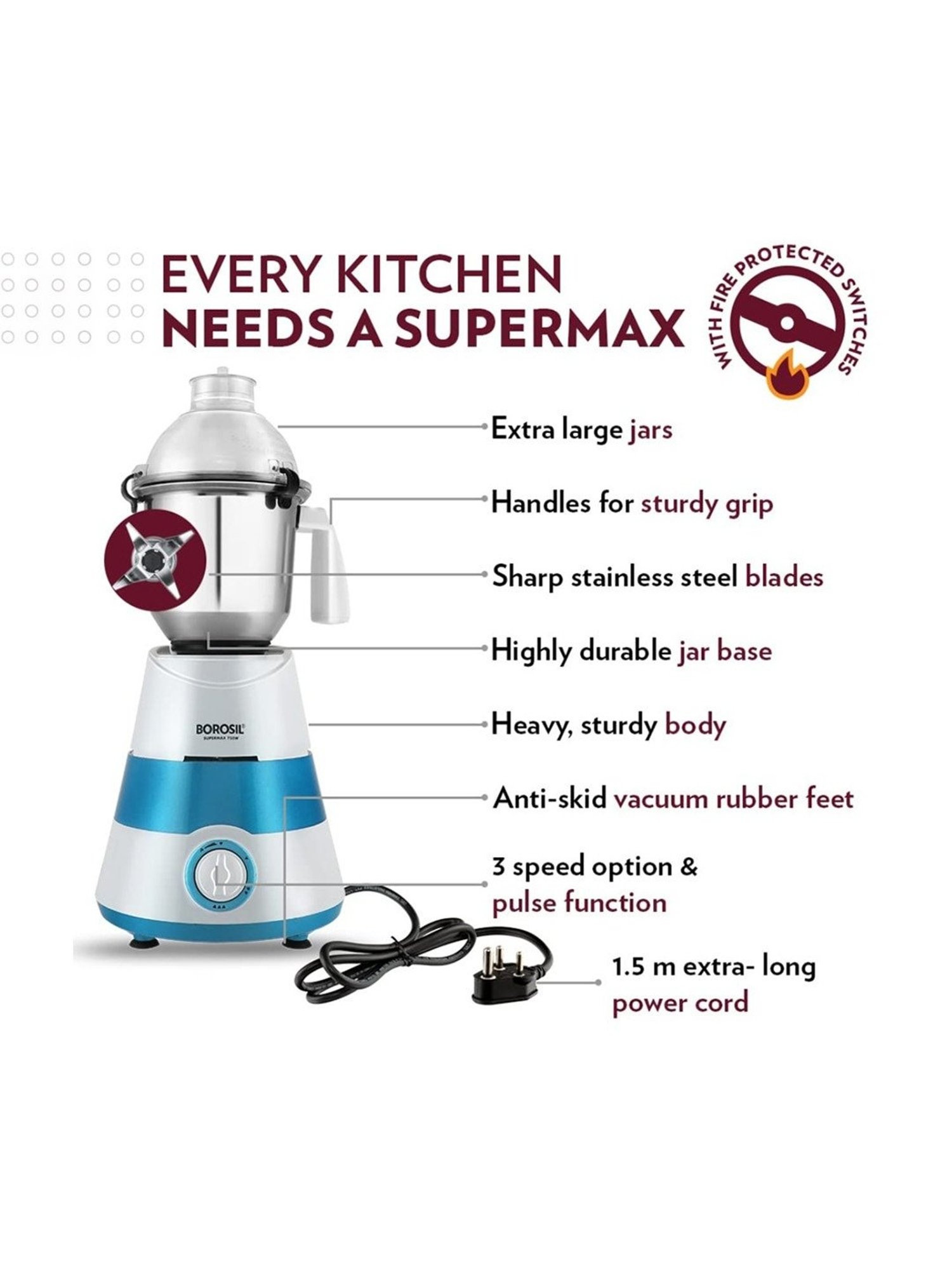 BLACK+DECKER BXCJ0101IN Citrus Juicer 30 Watt 1L (White)