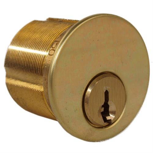 Ilco 7155FA2-03 Polished Brass US3 Solid Brass Replacement 15/16" Mortise Cylinder Lock With Segal SE1 Keyway