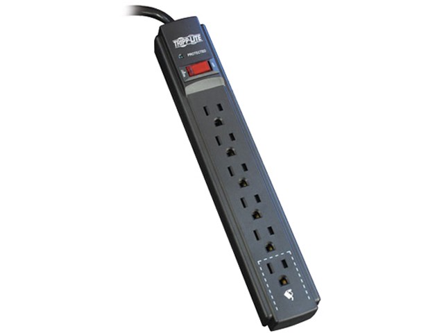 Uninex PS102 RF Remote Control Power Managed 6-Outlet Energy Controlled Surge Protector, Eliminates Standby Idle Electricity Usage, 6-Foot