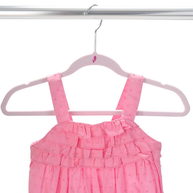 Simplify Kids' 25pk Velvet Hangers Blush