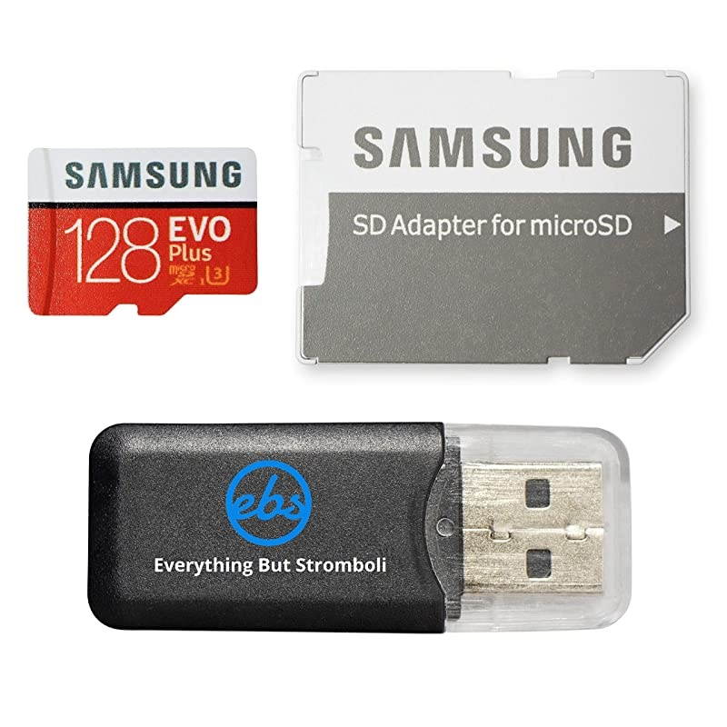 Samsung Evo Plus Micro SDXC Class 10 UHS1 128G Memory Card for Samsung Galaxy Note 8 S8 S8+ Plus S7 S7 Edge S5 Active Cell Phone with Everything But Stromboli Card Reader  MBMC128GA