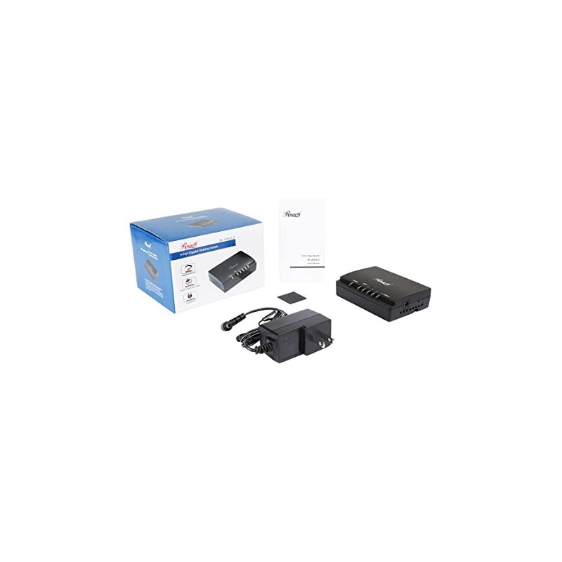 5 Port Gigabit Network Switch Ethernet switch Desktop Switch with 9K Jumbo frame and silent operation for home and small business users RC409LXv2