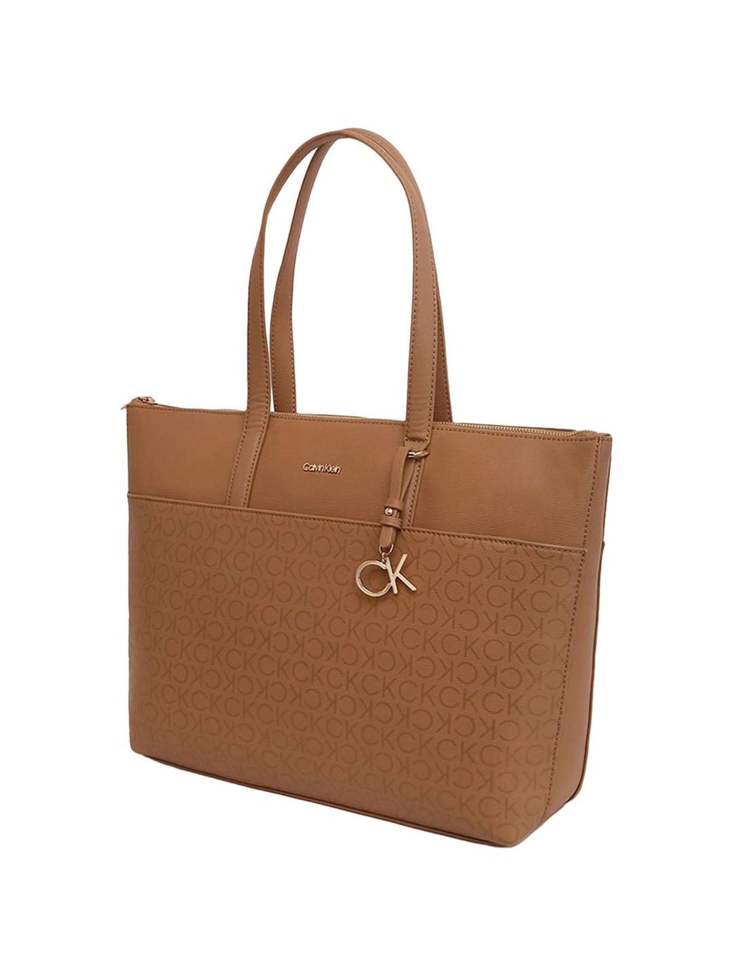 CALVIN KLEIN Brown Logo Shopper Bag