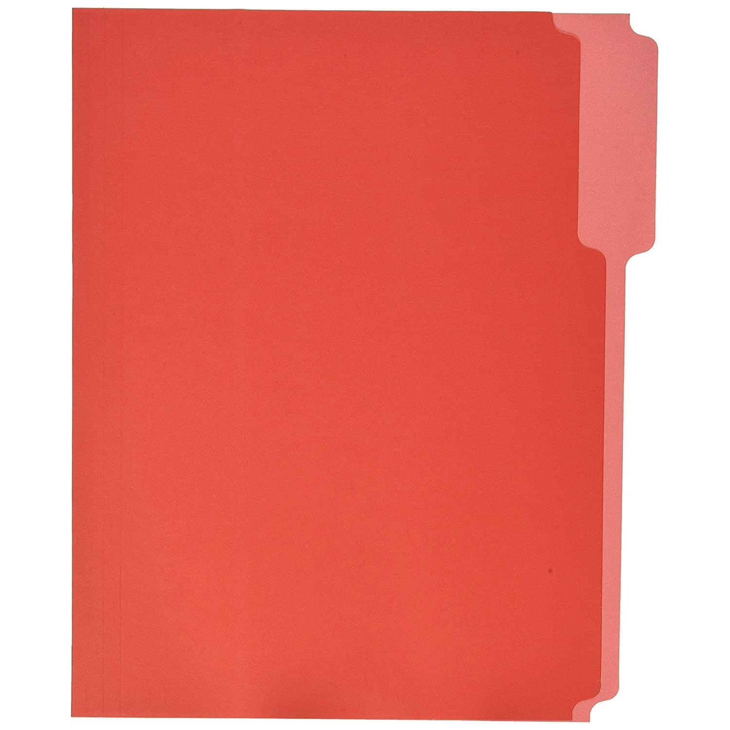 School Smart 15792 Reversible Colored File Folders - 1/3 Tab - Box of 100 - Red
