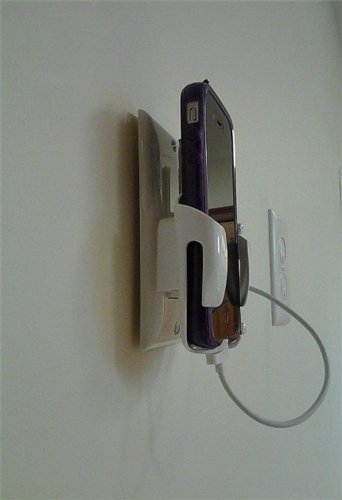 Certicable Cell Phone Charging Station Dock Usb for All Iphones Smartphones Blackberry Wall Plate in White