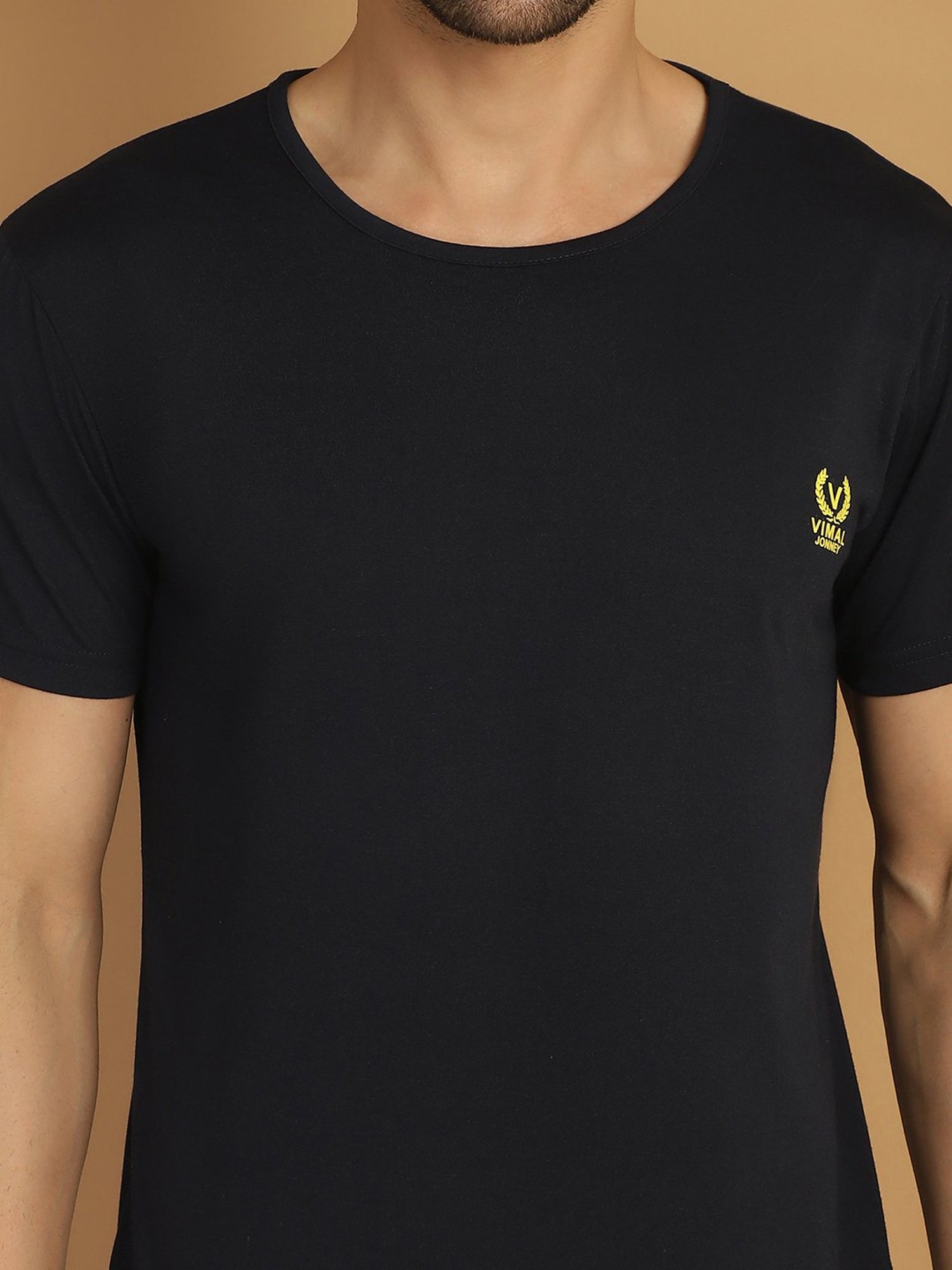 Vimal Jonney Multicolor Regular Fit Crew T-Shirt - Pack of 3