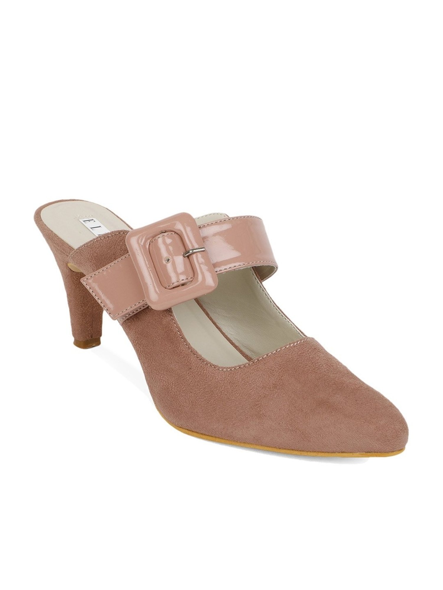 Elle Women's Peach Mule Shoes