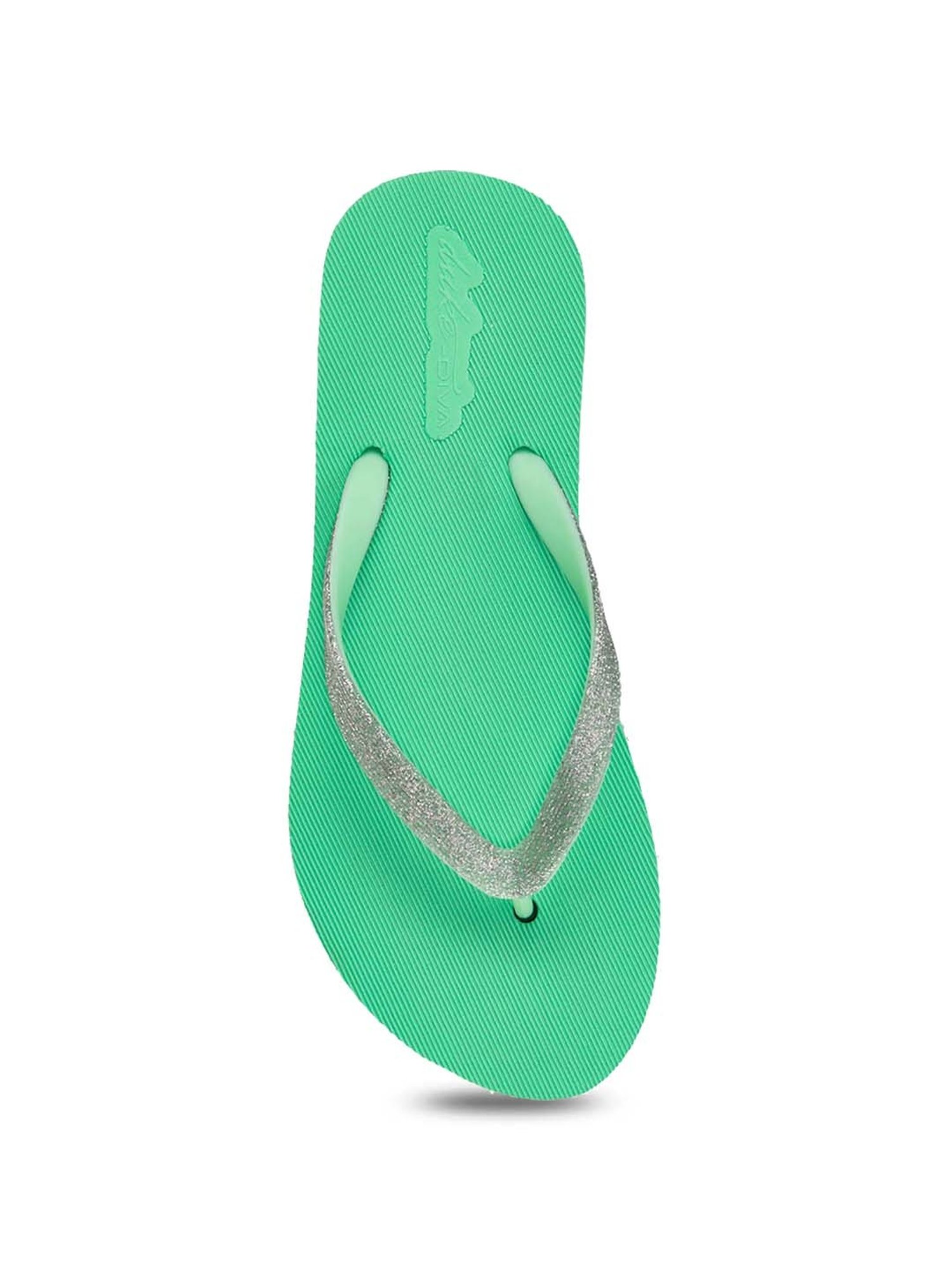 Duke Women's Platinum & Sea Green Flip Flops