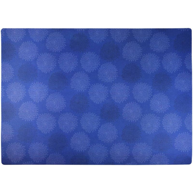 Drymate Cat Litter Trapping Mat - Floral Blue