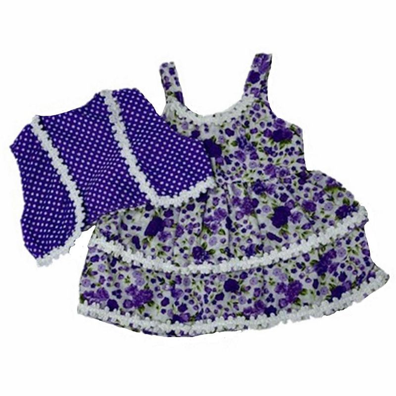 Doll Clothes Superstore Purple Sundress With Vest Fits Cabbage Patch Kid Dolls