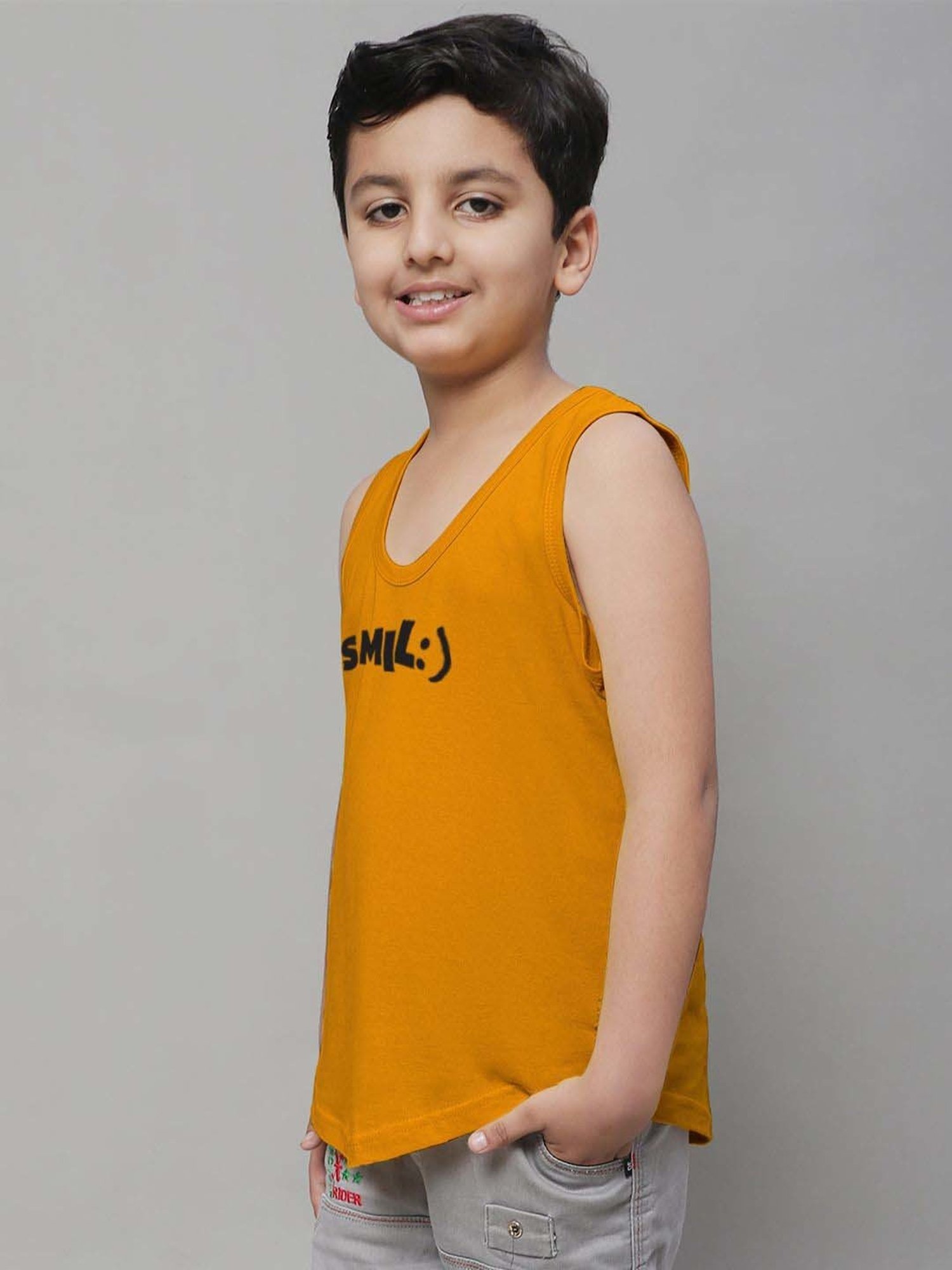 Palm Tree Kids White Printed Vest