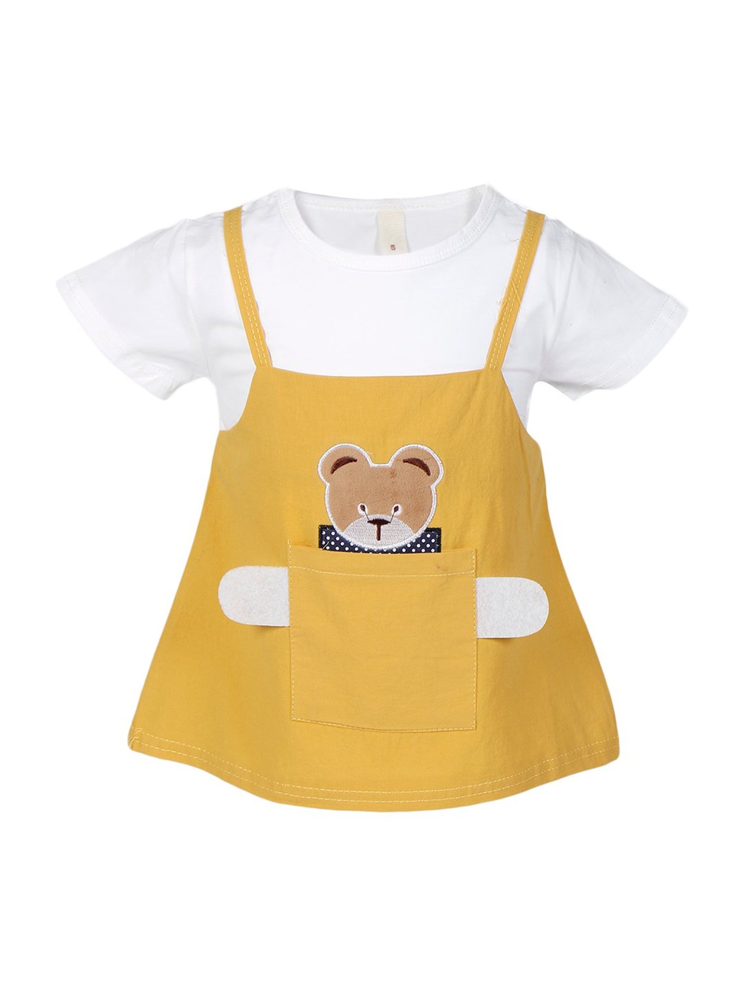 Passion Petals Kids Yellow Printed Dress