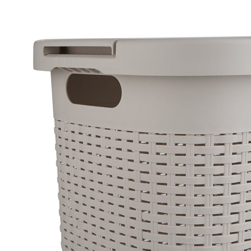 Mind Reader 60 Liter Laundry Basket, Ivory