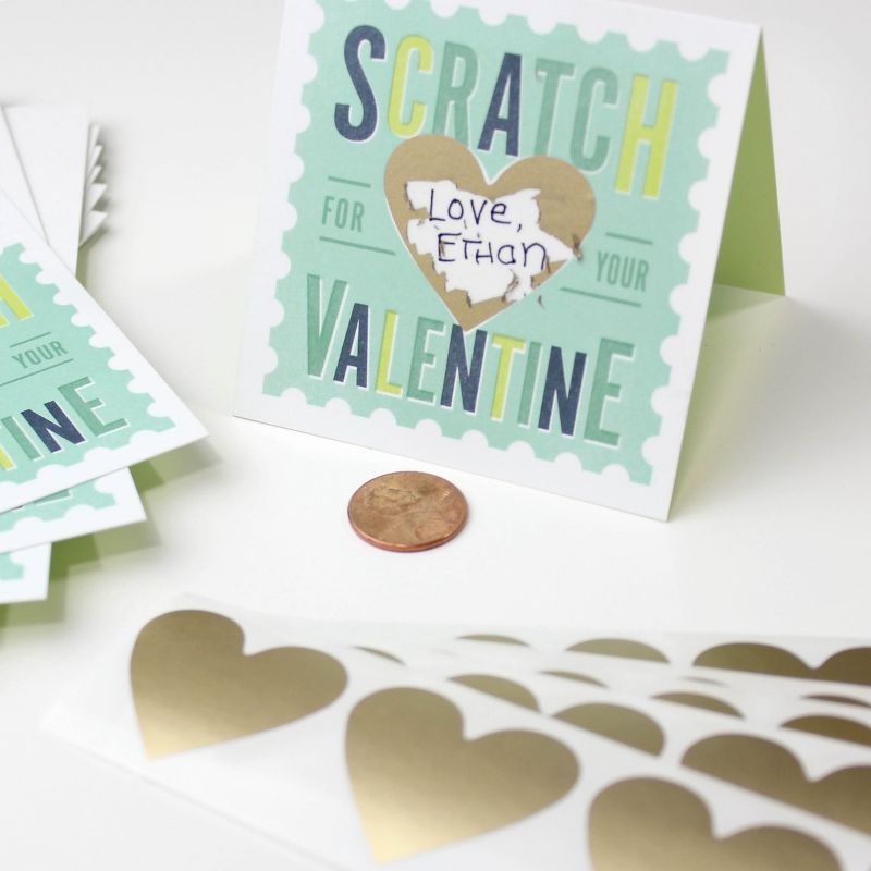 Scratch-Off Valentines Card Mint