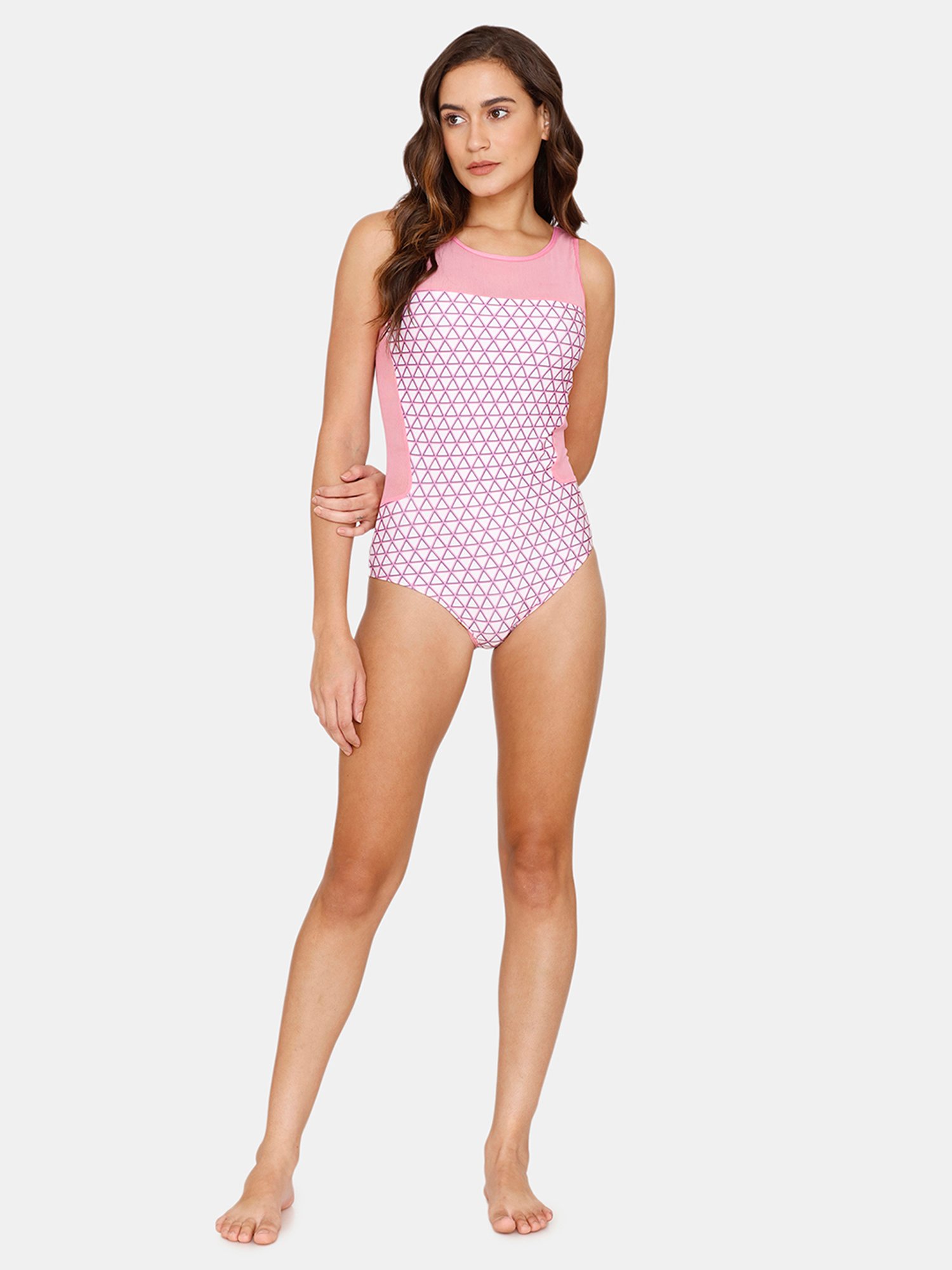 Coucou by Zivame Pink Printed Swimsuit