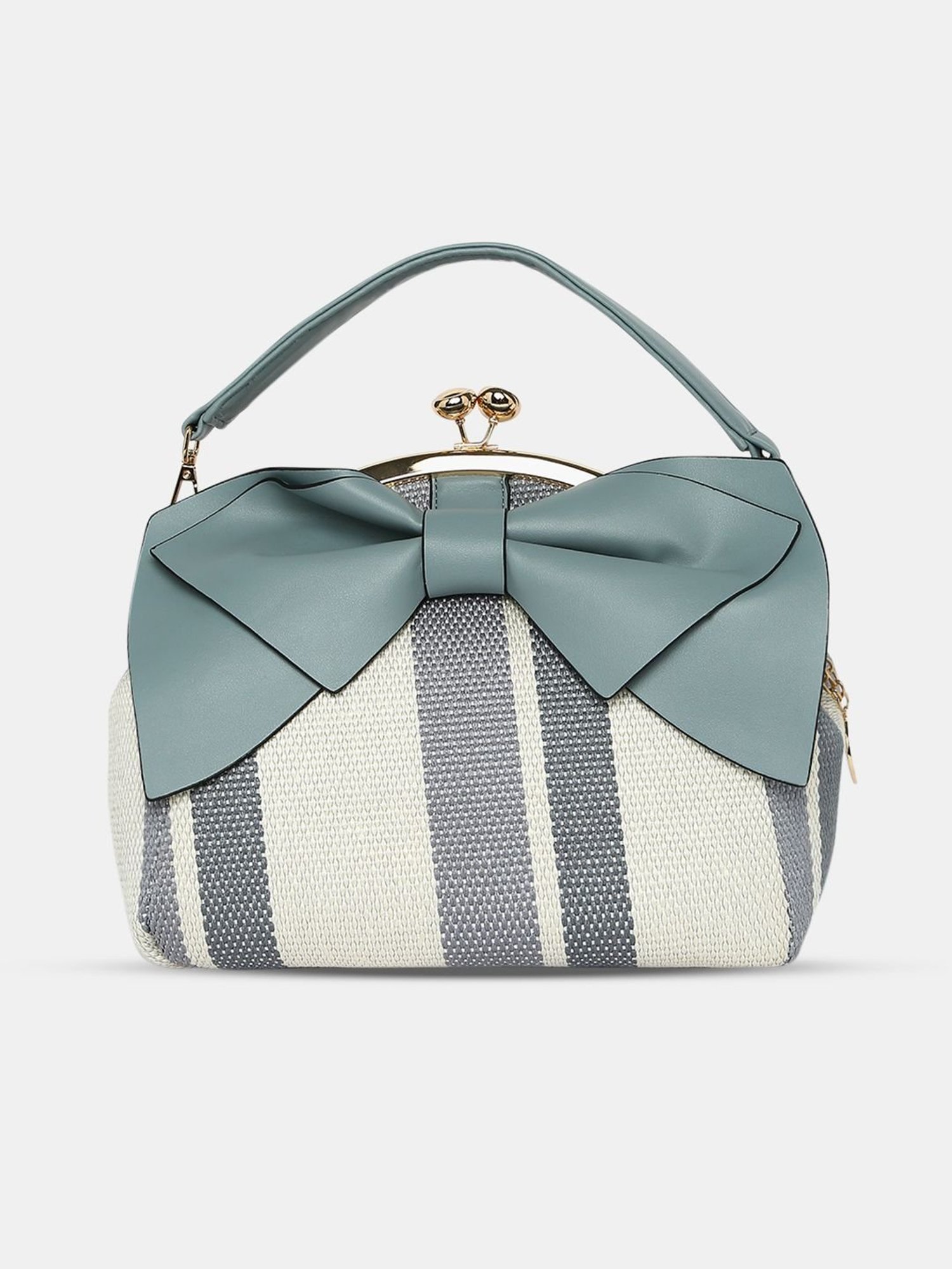 Caprese Blue Striped Large Sling Handbag