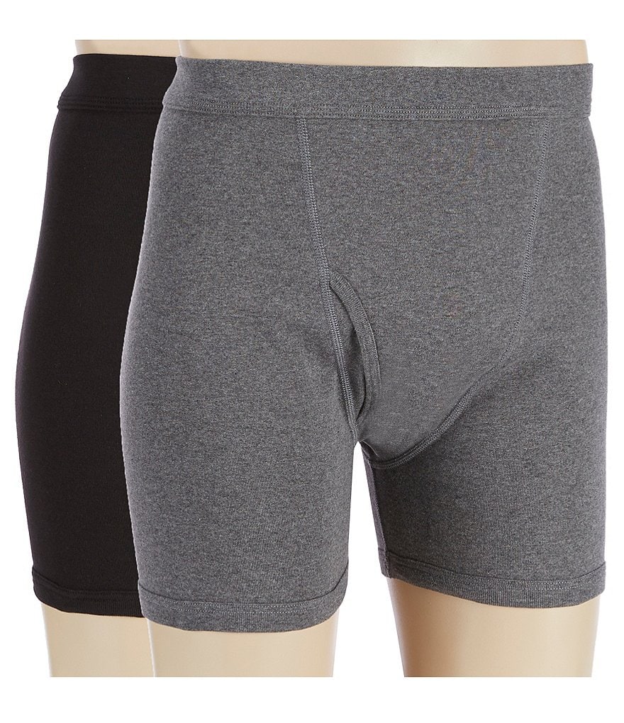 Murano Solid Cotton Boxer Briefs 2-Pack