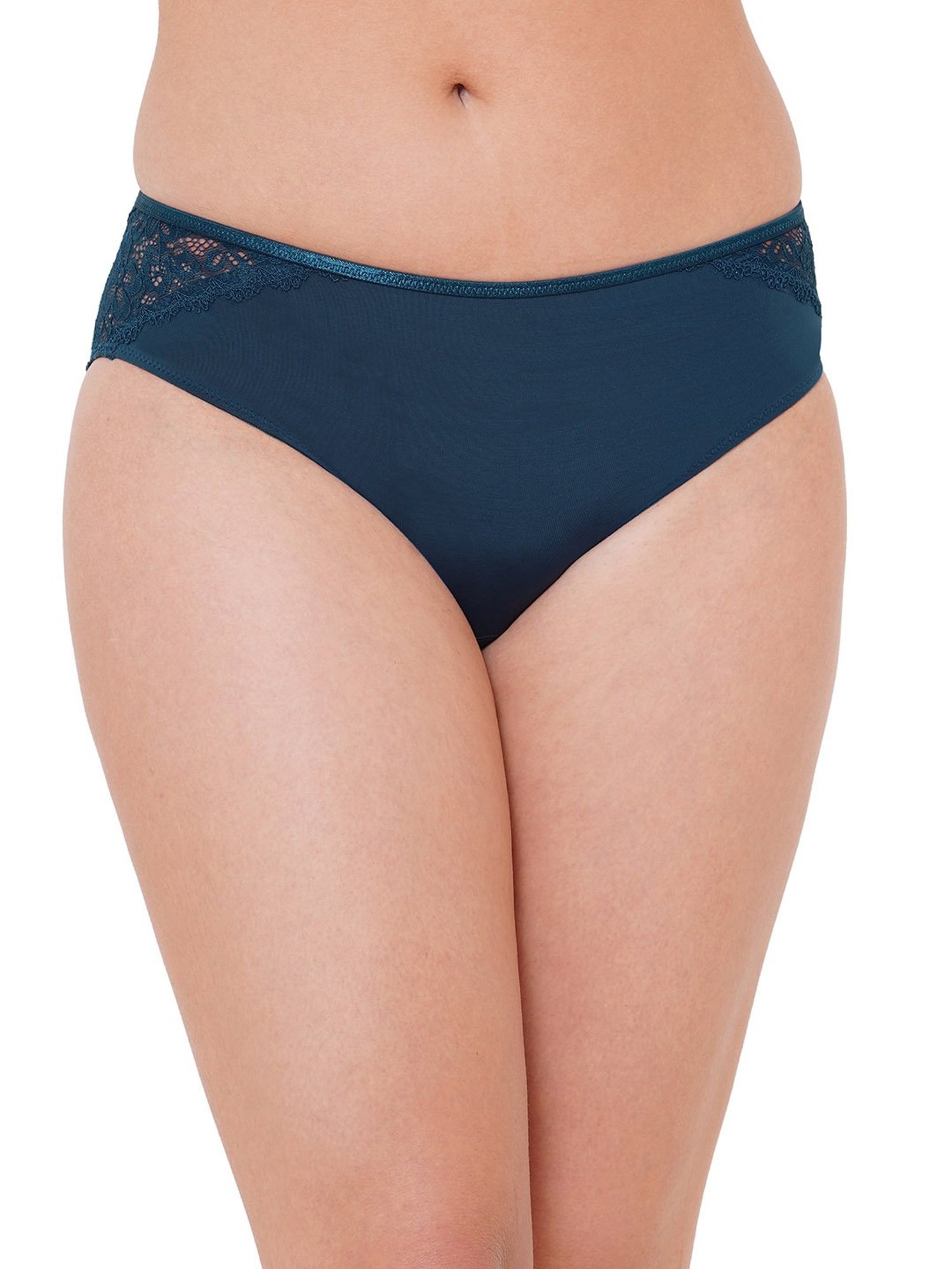 Soie  Teal Lace Hipster Panty