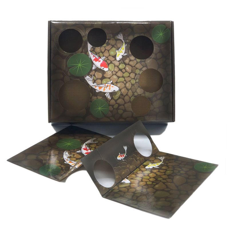 DoyenWorld Puzzle Koi Pond Box Cat Toy