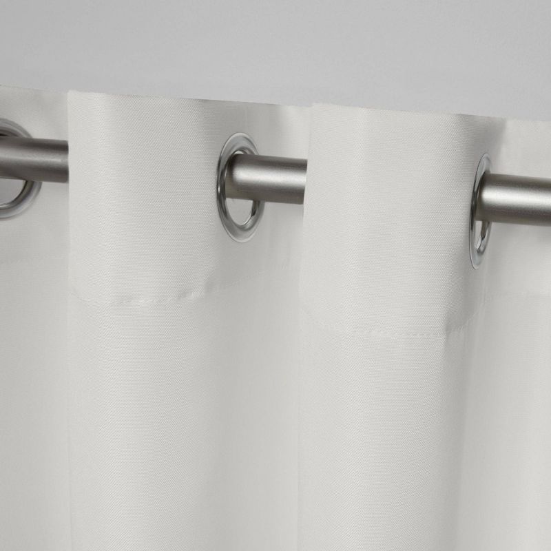 Set of 2 120"x54" Solid Cabana Grommet Top Light Filtering Curtain Panels Vanilla - Exclusive Home
