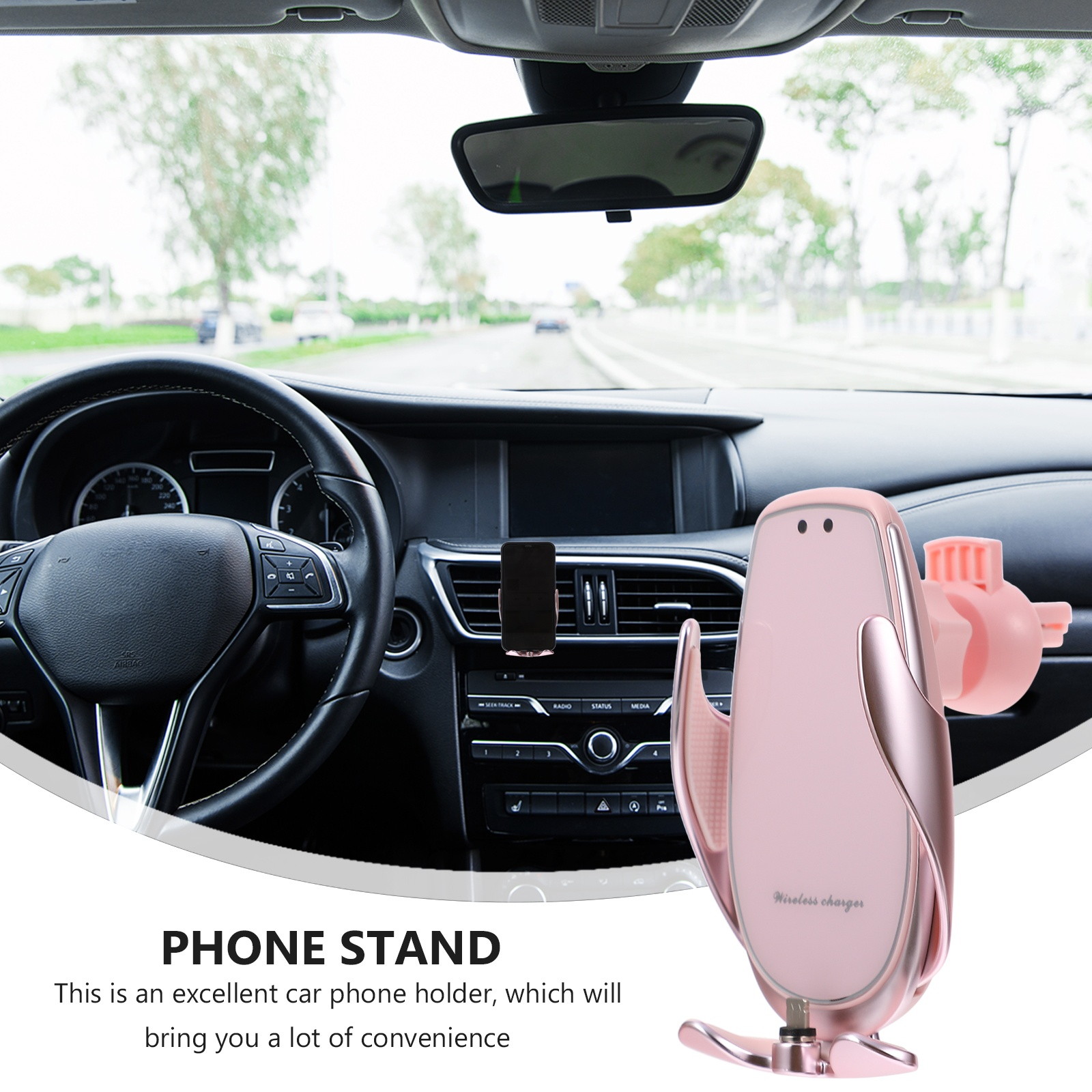 Car Multifunctional Cup Holder Auto-multi Cup Case Drinking Bottle Holder Organizer Storage Box (Black)