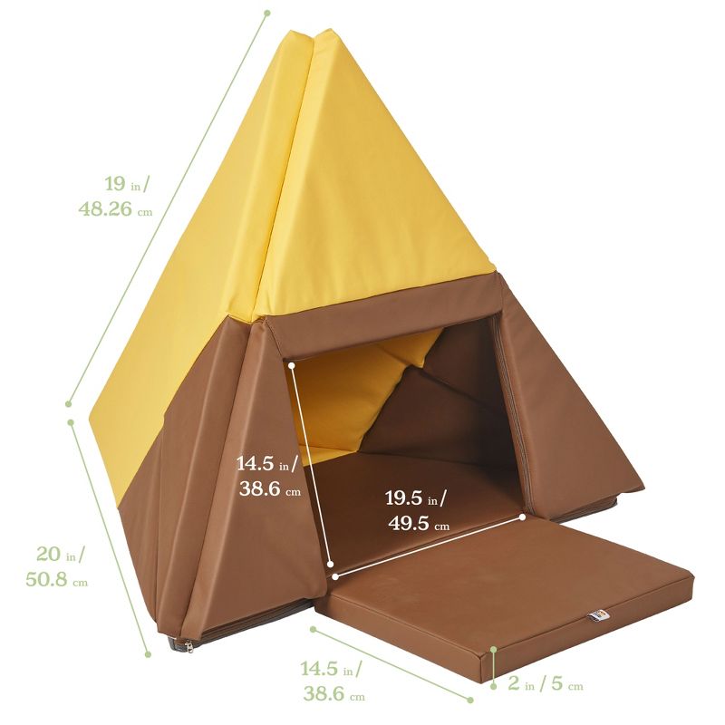 ECR4Kids SoftZone Tent Canoe and Tumbler Too, Unique Transforming Activity Play Mat
