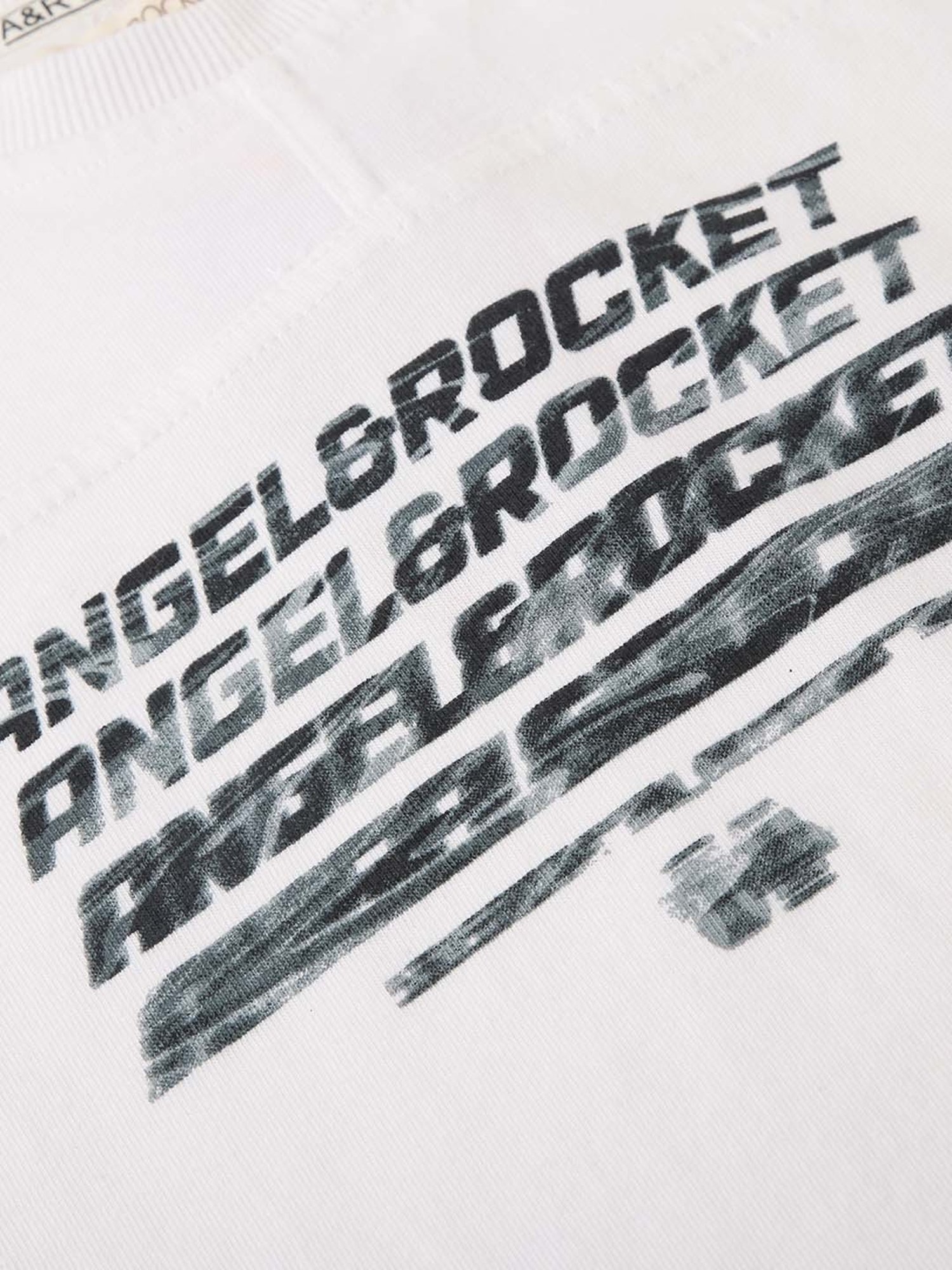 Angel & Rocket Kids White Cotton Printed T-Shirt